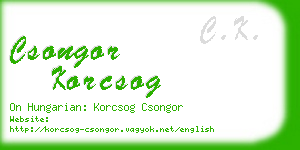 csongor korcsog business card